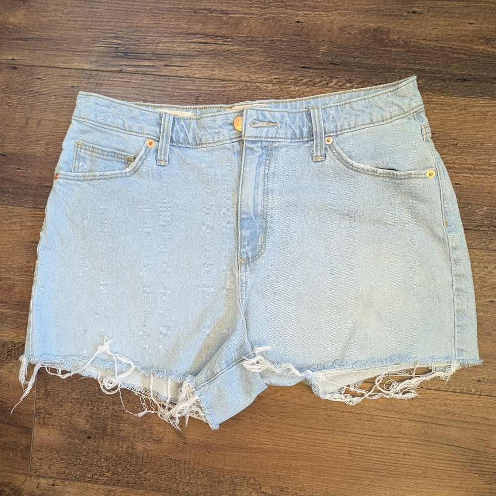 Universal Thread Light Blue Frayed Jean Shorts EUC